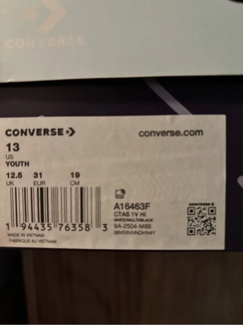 Converse Kids White High-Top Sneakers with Bluey Characters